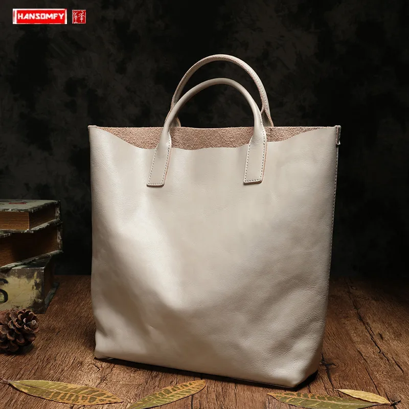 Genuine Leather Bag Women's Handbags New Soft Leather Wild Big Bag Tide Shopping Tote Bags Vintage Large Capacity Simple Female
Genuine Leather Bag Women's Handbags New Soft Leather Wild Big Bag Tide Shopping Tote Bags Vintage Large Capacity Simple Female