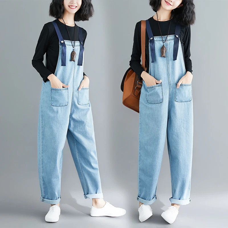 6885 Jumpsuit Women Thin Light Blue Vintage Sweet Japan Style Distressed Wash Pocket Solid Color Streetwear Denim Casual Pants
6885 Jumpsuit Women Thin Light Blue Vintage Sweet Japan Style Distressed Wash Pocket Solid Color Streetwear Denim Casual Pants