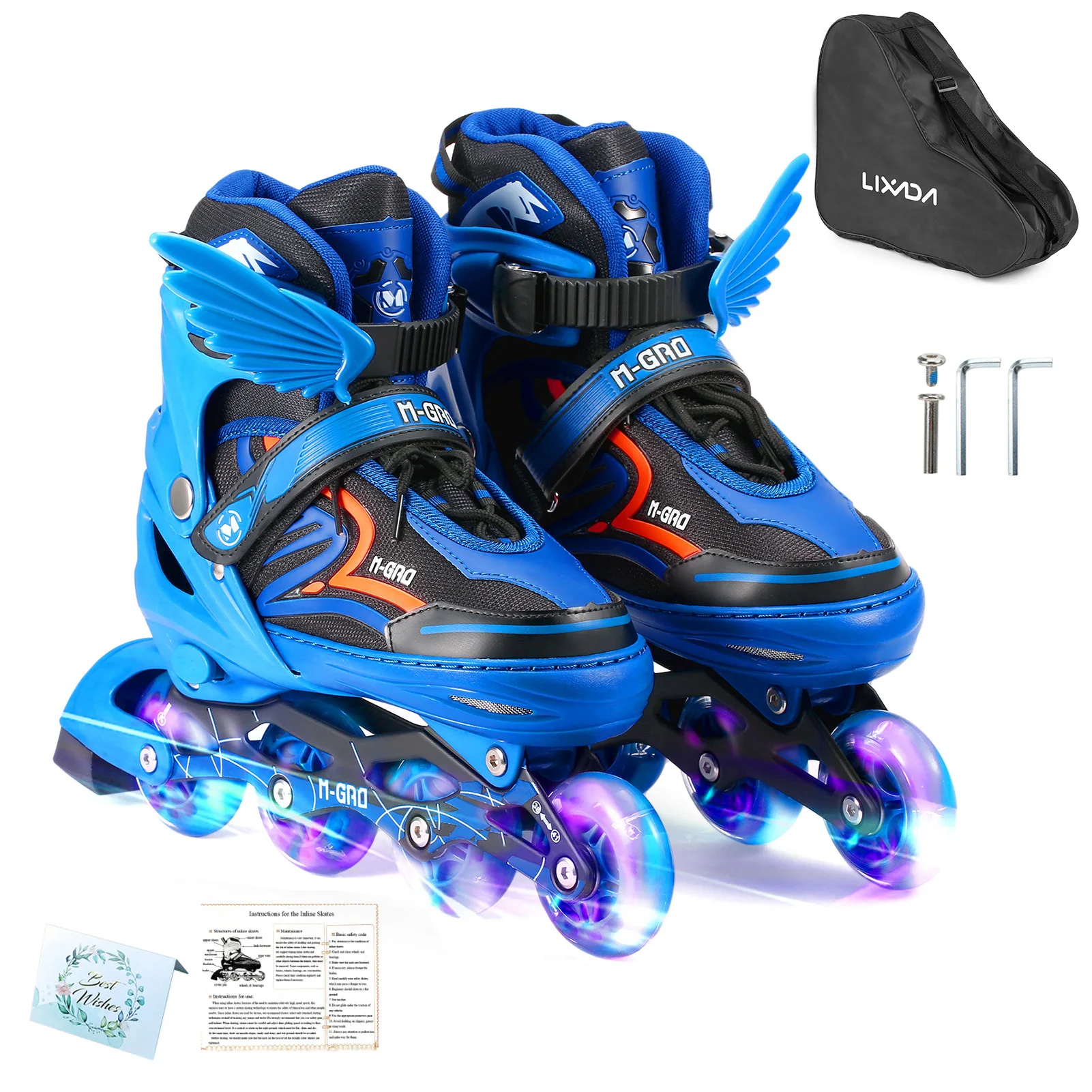 Lixada Kids Adjustable Inline Skates with Illuminating Wheels Skates Outdoor Skates Sports Shoes For Boys Girls Children
Lixada Kids Adjustable Inline Skates with Illuminating Wheels Skates Outdoor Skates Sports Shoes For Boys Girls Children