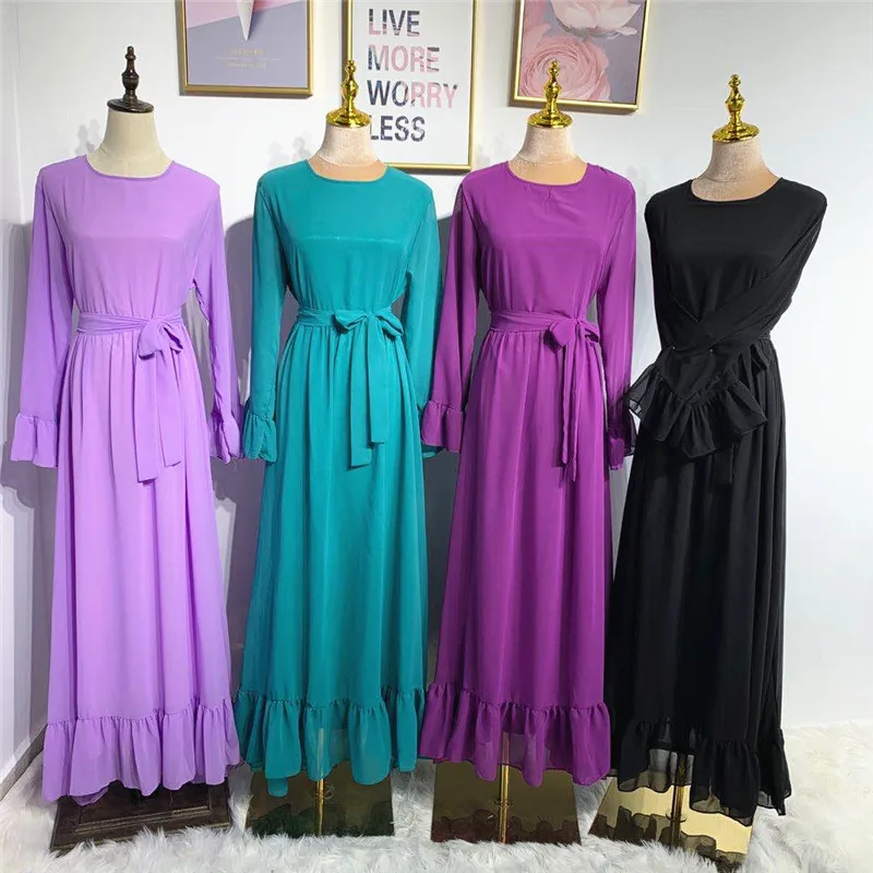 Muslim Hijab Dress 2021 New Women Solid Chiffon Eid Mubarak Party Evening Long Dress Abaya Arabic Turkish Islamic Clothing
Muslim Hijab Dress 2021 New Women Solid Chiffon Eid Mubarak Party Evening Long Dress Abaya Arabic Turkish Islamic Clothing