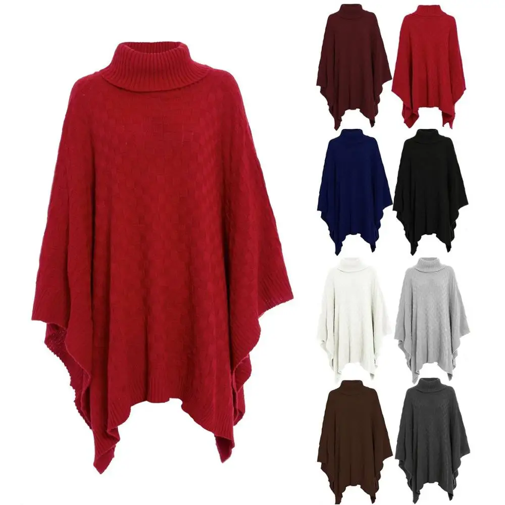 ZOGAA Red Turtleneck Autumn Winter Women Sweater Shawls Cloak Ladies Solid Grid Knitted Wrap Cowl Pull Femme Poncho Jumper Cape
ZOGAA Red Turtleneck Autumn Winter Women Sweater Shawls Cloak Ladies Solid Grid Knitted Wrap Cowl Pull Femme Poncho Jumper Cape