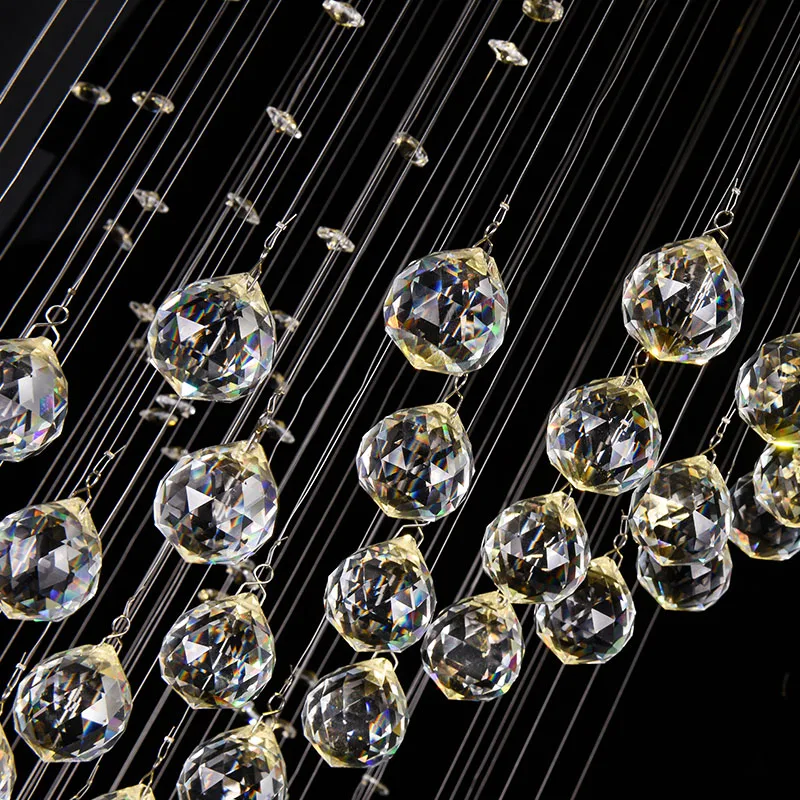 Modern Staircase Crystal Chandelier Luxury Spiral Design Hall Light Fixture Living Dining Room Suspension Wire Cristal Lamp Loft
Modern Staircase Crystal Chandelier Luxury Spiral Design Hall Light Fixture Living Dining Room Suspension Wire Cristal Lamp Loft