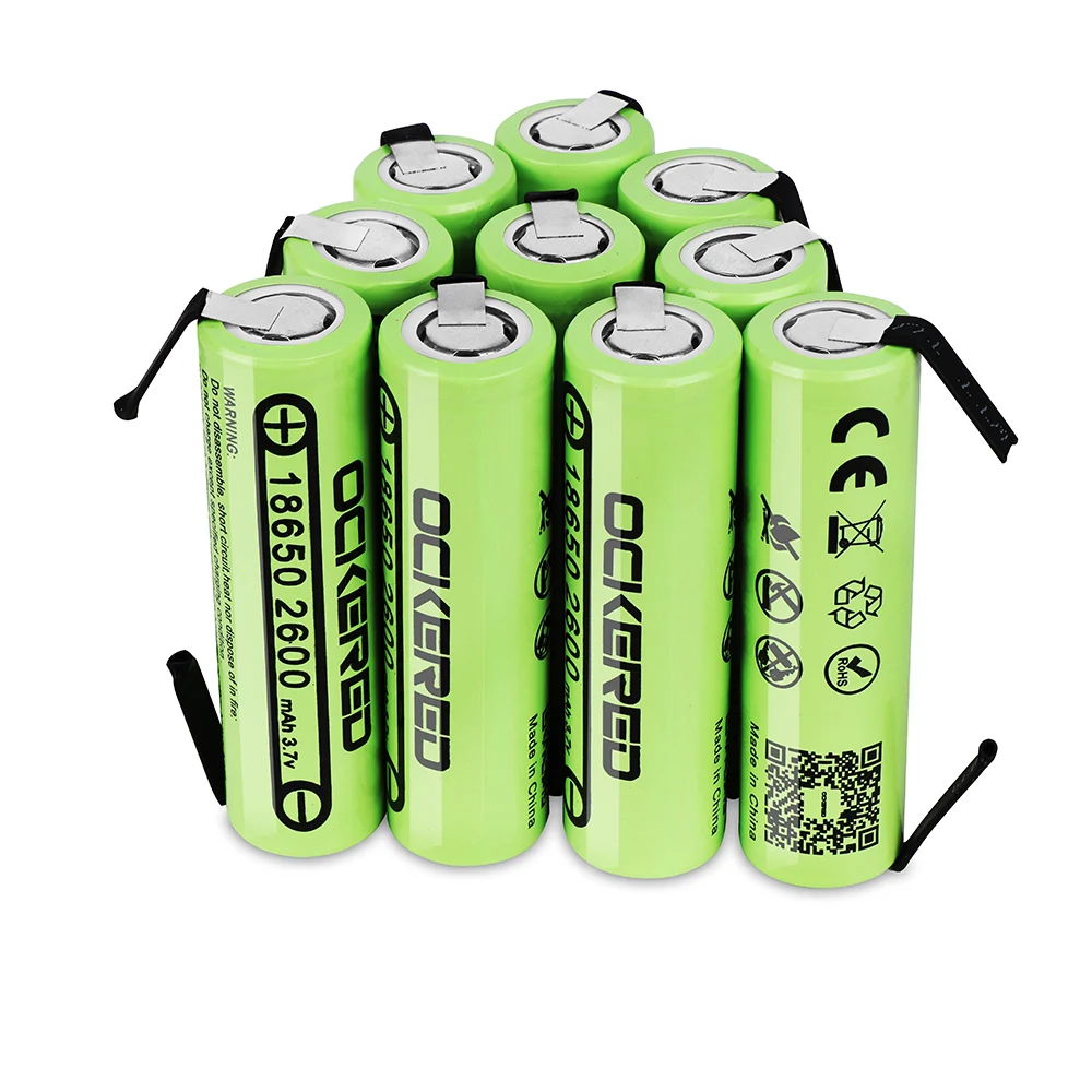 10PCS New 100% Original 18650 2600mah battery Li-ion 3.7V rechargeable battery+ DIY Nickel sheet flashlight audio battery
10PCS New 100% Original 18650 2600mah battery Li-ion 3.7V rechargeable battery+ DIY Nickel sheet flashlight audio battery