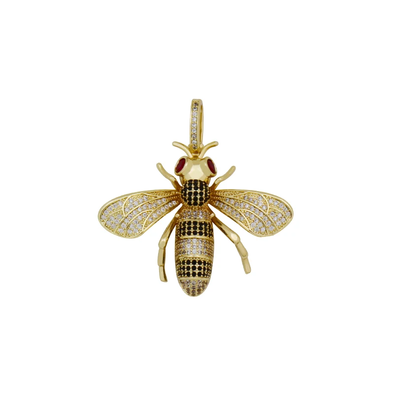 Big Bee Necklace Pendant Copper Inlaid Color Zircon Charms for Jewelry Making for Man Women Antique Gold Filled Bumble Bee
Big Bee Necklace Pendant Copper Inlaid Color Zircon Charms for Jewelry Making for Man Women Antique Gold Filled Bumble Bee