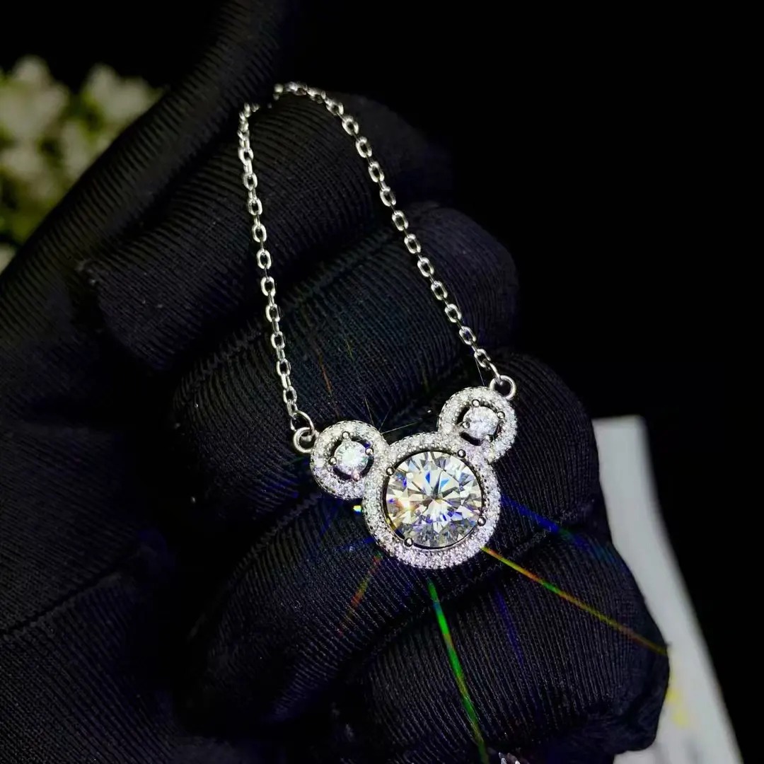 Bear style pouring moissanite gemstone necklace for women necklace real 925 silver birthday gift shiny better than diamond
Bear style pouring moissanite gemstone necklace for women necklace real 925 silver birthday gift shiny better than diamond