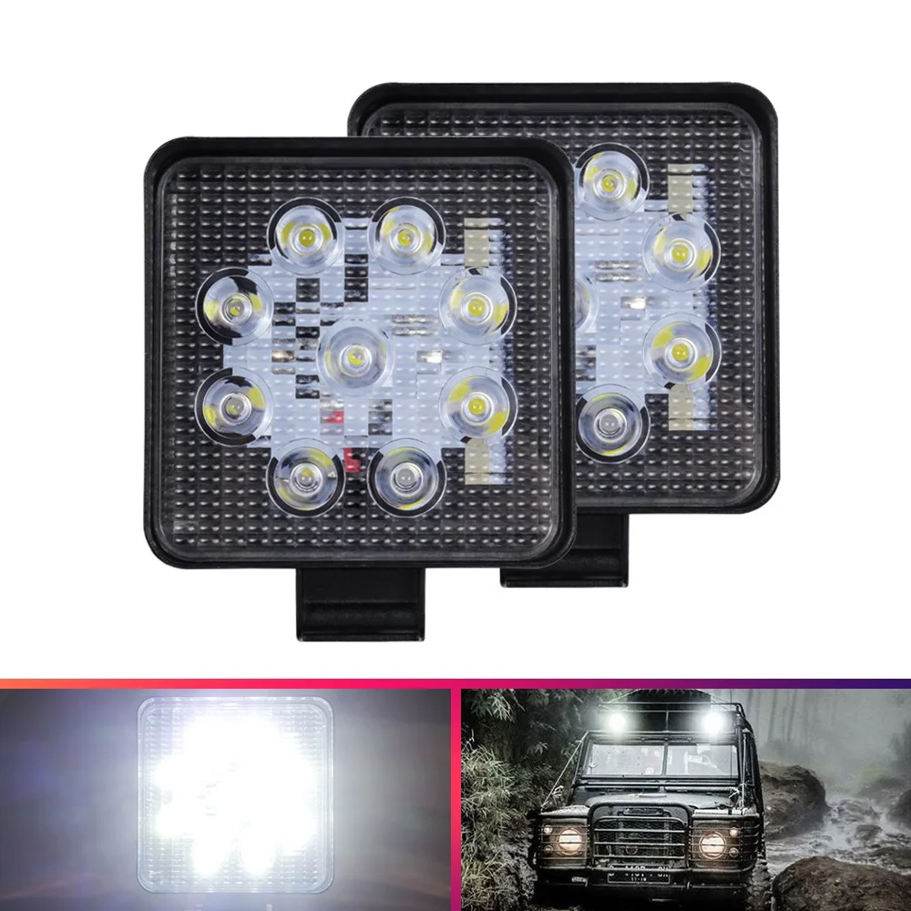 12V 24V Led light bar work light spotlight Square 27W For 4x4 9LED offroad 4WD Accessories SUV ATV Tractor Boat Trucks Excavator
12V 24V Led light bar work light spotlight Square 27W For 4x4 9LED offroad 4WD Accessories SUV ATV Tractor Boat Trucks Excavator