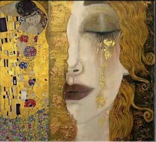 No Framed Hand Painted Gold Freya'S Tears Girl Abstract Modern Handmade Oil Painting On Canvas for Women Men Kids Room Wall Hang
No Framed Hand Painted Gold Freya'S Tears Girl Abstract Modern Handmade Oil Painting On Canvas for Women Men Kids Room Wall Hang
