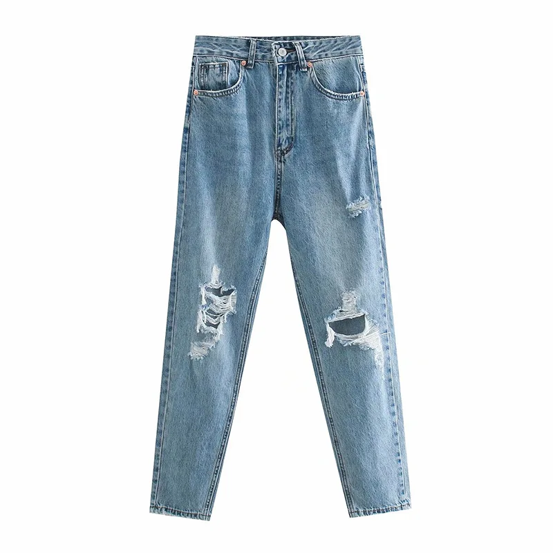 Za Faded High-Waist Jeans Featuring Five-Pocket Design Ripped Detailing On The Front And Zip Fly And Metal Top Button Fastenins
Za Faded High-Waist Jeans Featuring Five-Pocket Design Ripped Detailing On The Front And Zip Fly And Metal Top Button Fastenins