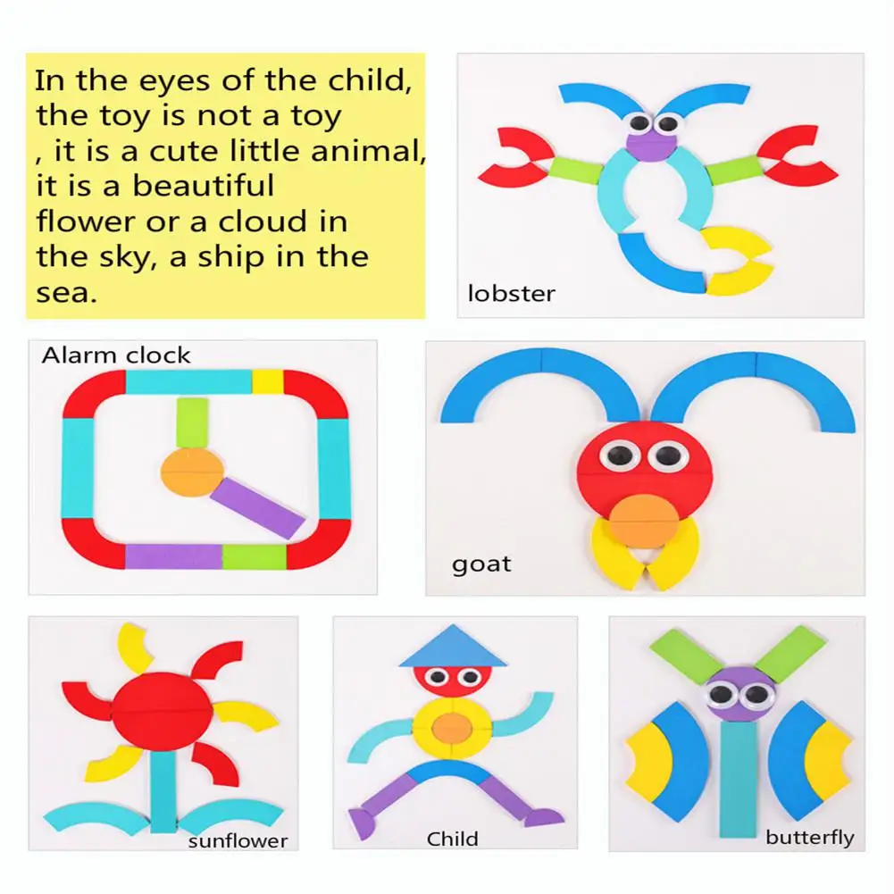 Hobbylane Wooden Tangram Puzzle Jigsaw Geometric Shape Educational Toy for Kids 
Hobbylane Wooden Tangram Puzzle Jigsaw Geometric Shape Educational Toy for Kids