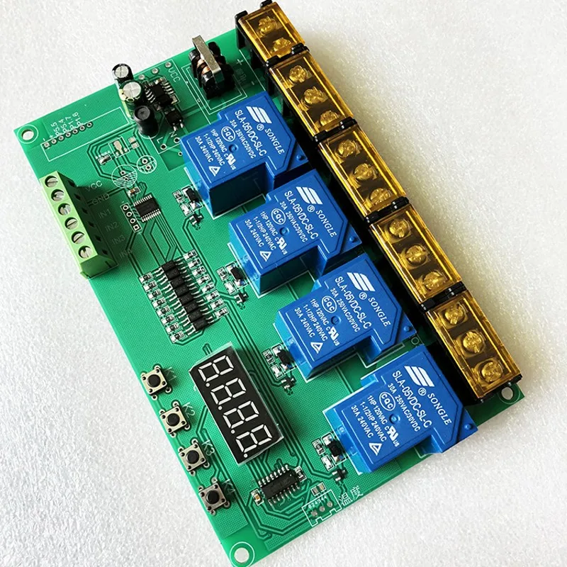 DC730V/AC220V four-channel relay module, programmable, sequential start, dual motor control, self-locking, interlocking, sequen
DC730V/AC220V four-channel relay module, programmable, sequential start, dual motor control, self-locking, interlocking, sequen