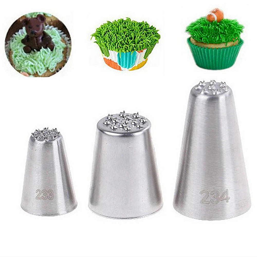 3Pc Stainless Steel Cream Decoration Mouth Small Grass Shape Cream Nozzle Baking Tools Grass Cream Lcing Nozzles Pastry Decorate
3Pc Stainless Steel Cream Decoration Mouth Small Grass Shape Cream Nozzle Baking Tools Grass Cream Lcing Nozzles Pastry Decorate