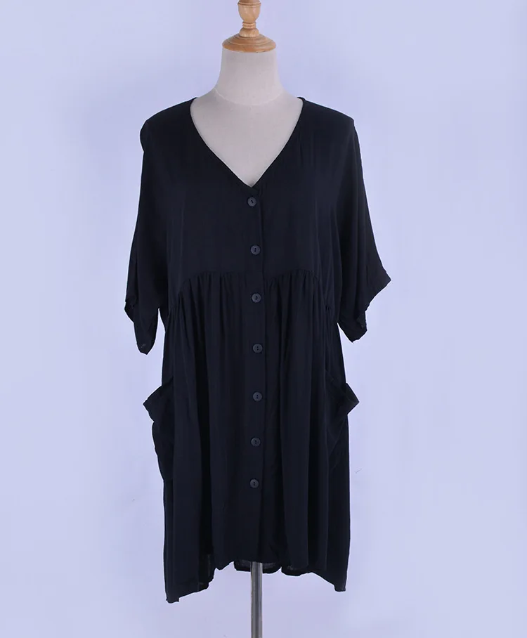 Woman Summer Button Pareo Bikini Cover Up Swimwear Bamboo Cotton Women Swimsuit Short Sleeve Loose Beach Dress Black Beachwear
Woman Summer Button Pareo Bikini Cover Up Swimwear Bamboo Cotton Women Swimsuit Short Sleeve Loose Beach Dress Black Beachwear