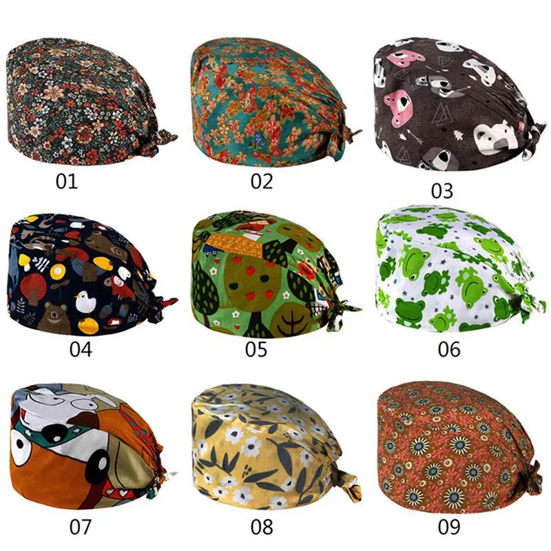 New Surgical Cap Doctor Nurse Cotton Caps Adjustable Head Cover Hat High Quality Multicolor Printing Sweat-absorbent Hats
New Surgical Cap Doctor Nurse Cotton Caps Adjustable Head Cover Hat High Quality Multicolor Printing Sweat-absorbent Hats
