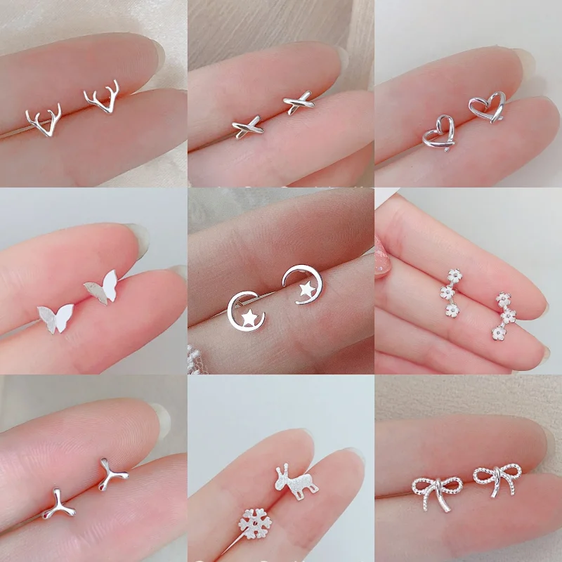 925 Silver Female Sweet Little Fresh Star Moon Earrings Temperament Korean Simple Personality Creative Earrings Girlfriend Gift
925 Silver Female Sweet Little Fresh Star Moon Earrings Temperament Korean Simple Personality Creative Earrings Girlfriend Gift