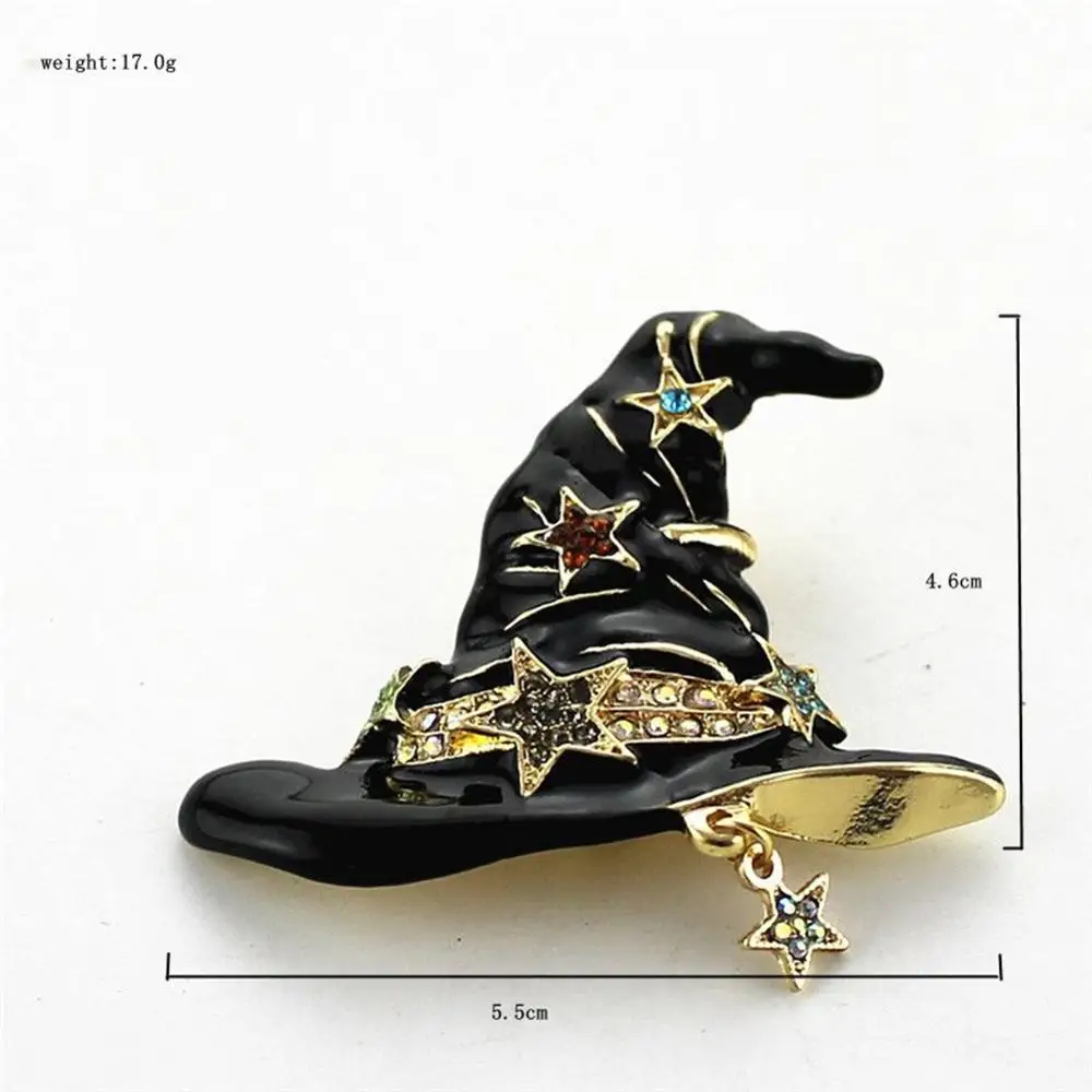 Brooch Lady Witch Sorcerer Hat Enamel Pin With Cartoon Cute Badge Halloween Jewelry Magic Hijab Gift | Украшения и аксессуары