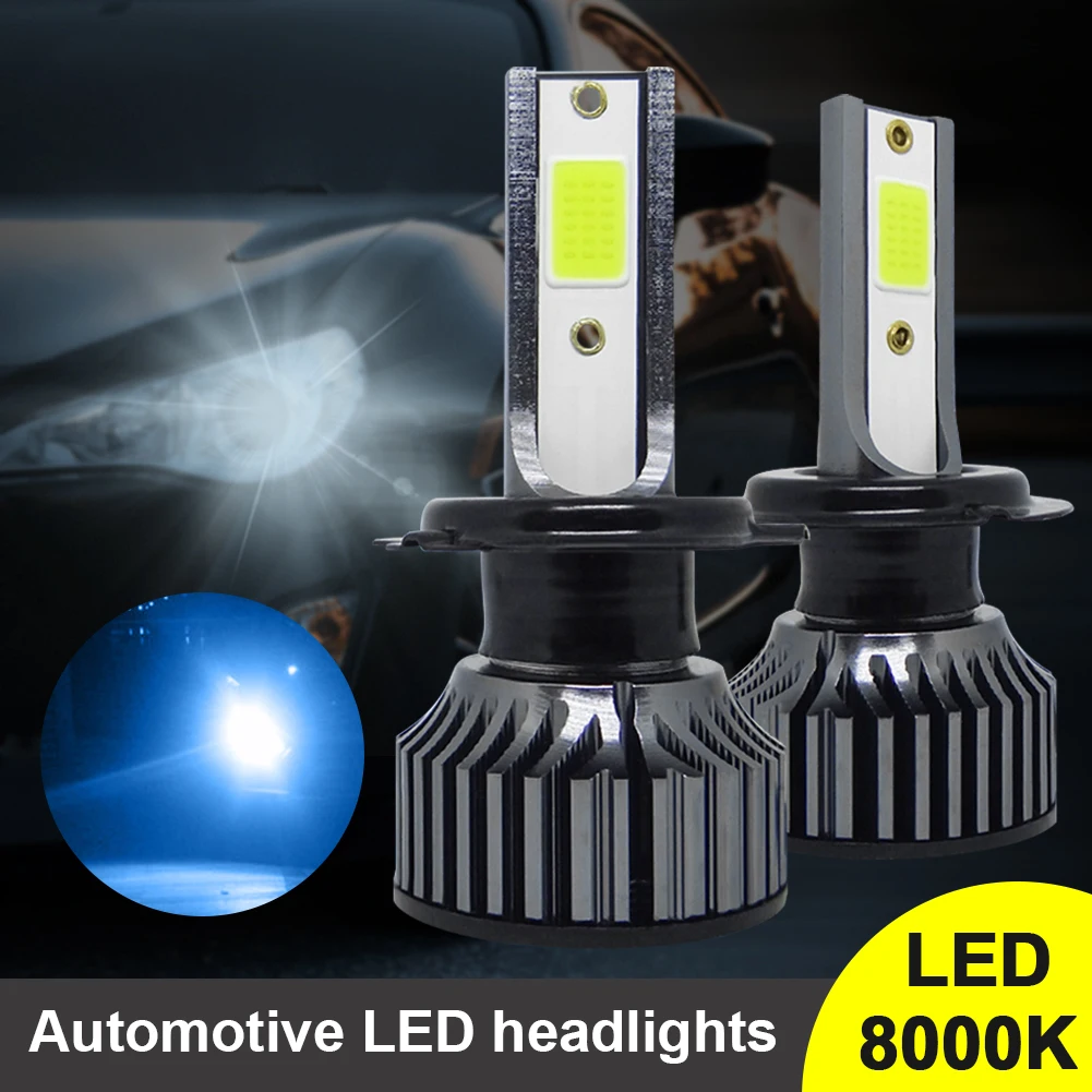 2PCS H7 LED Headlight Bulbs 12-24V Car LED Headlamp 8000K Ice Blue 8000LM Ultra Bright COB Headlights IP68 Waterproof
2PCS H7 LED Headlight Bulbs 12-24V Car LED Headlamp 8000K Ice Blue 8000LM Ultra Bright COB Headlights IP68 Waterproof