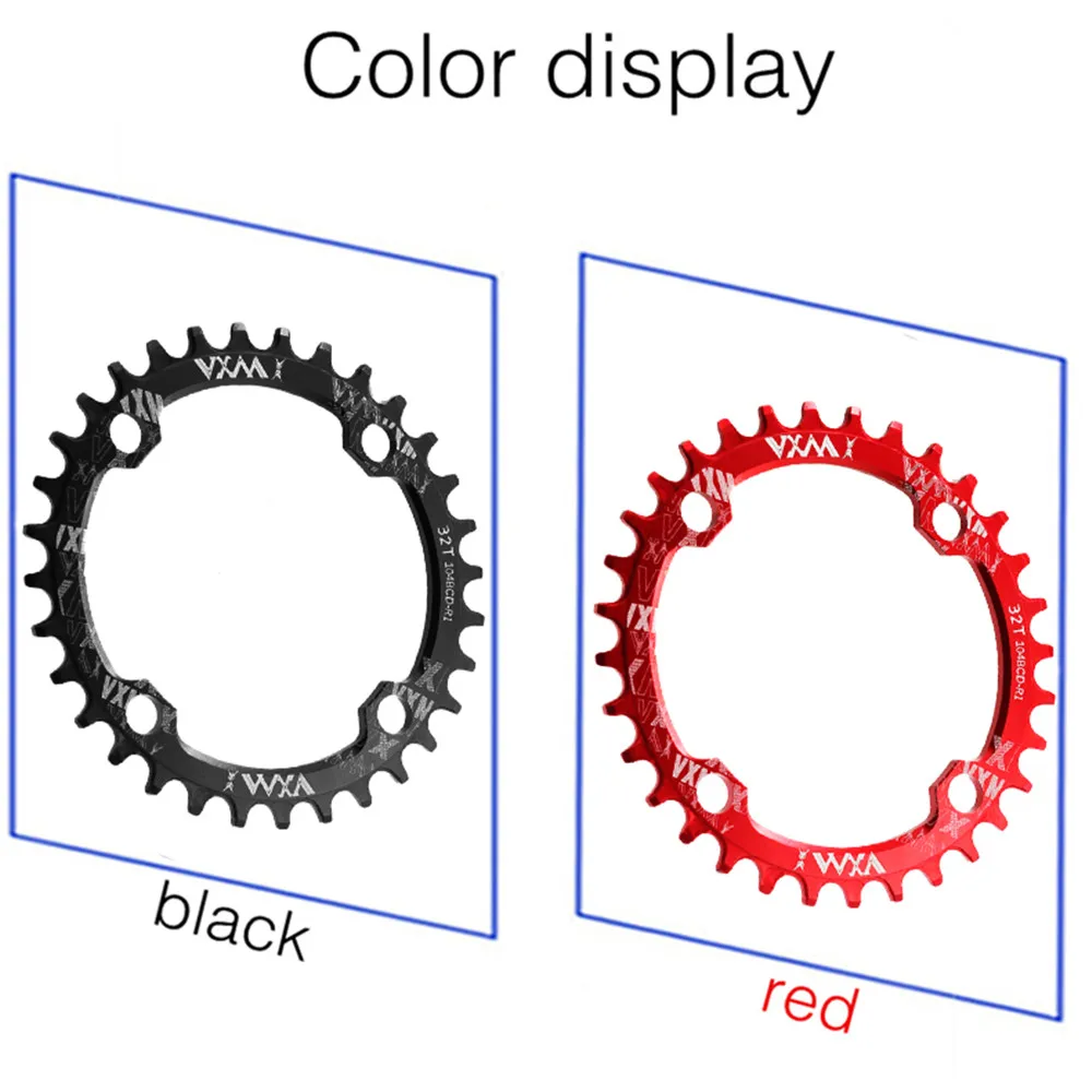 Узкое широкое Велосипедное кольцо VXM 104BCD MTB Crankset из алюминиевого сплава цепное