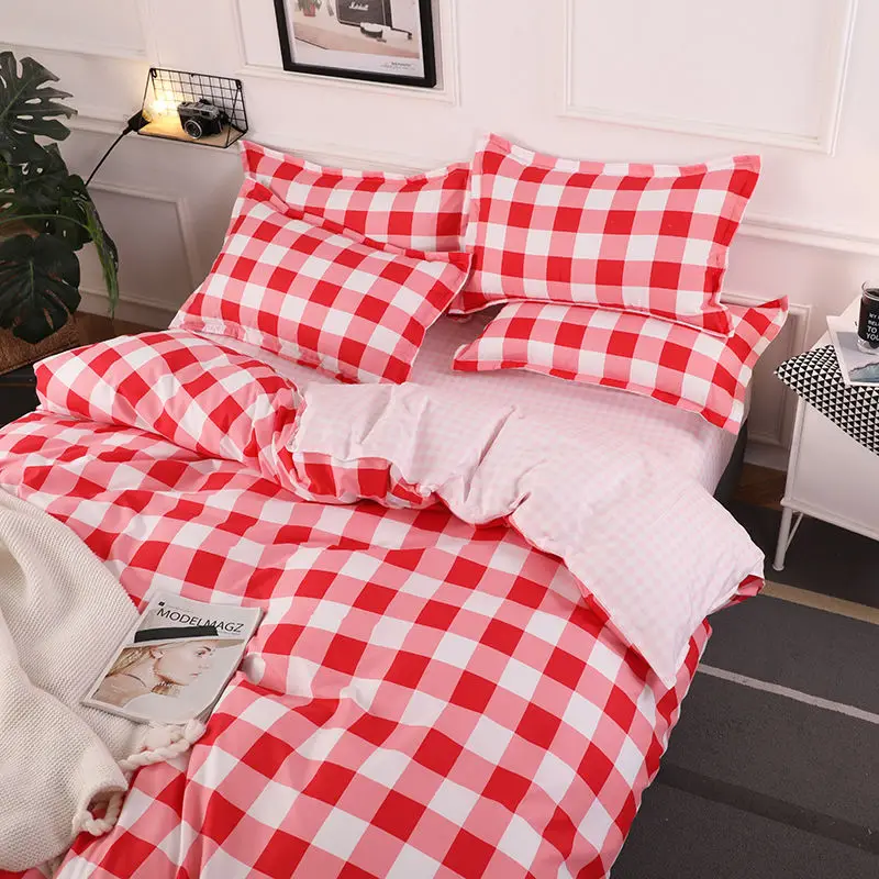 4-piece bedding set, single and double washed cotton student bed linen, quilt cover and pillowcase 3-piece set
4-piece bedding set, single and double washed cotton student bed linen, quilt cover and pillowcase 3-piece set