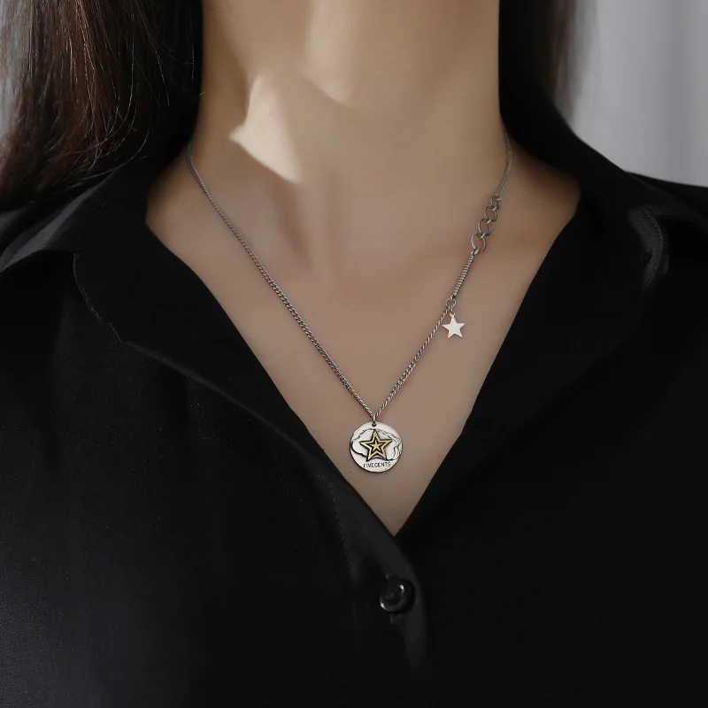 Leouerry Star Letter Round Pendant Necklace 925 Sterling Silver Vintage Fashion Exquisite Necklaces for Women Hip-hop Jewelry
Leouerry Star Letter Round Pendant Necklace 925 Sterling Silver Vintage Fashion Exquisite Necklaces for Women Hip-hop Jewelry