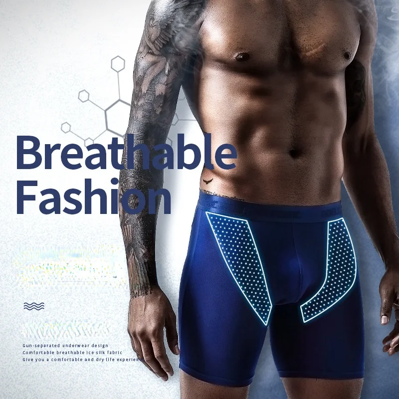 Ice Mesh Mens Underwear Head Sports Running Lengthened Anti-wear Leg Modal Flat Pants Long Leg Capris Ice Silk Men Underwear
Ice Mesh Mens Underwear Head Sports Running Lengthened Anti-wear Leg Modal Flat Pants Long Leg Capris Ice Silk Men Underwear