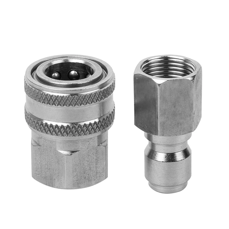 Stainless Steel Pressure Washer Adapter Set G3/8 Inch Female Quick Connect Plug And Socket For Attach A Hose To The Water Pumps,
Stainless Steel Pressure Washer Adapter Set G3/8 Inch Female Quick Connect Plug And Socket For Attach A Hose To The Water Pumps,