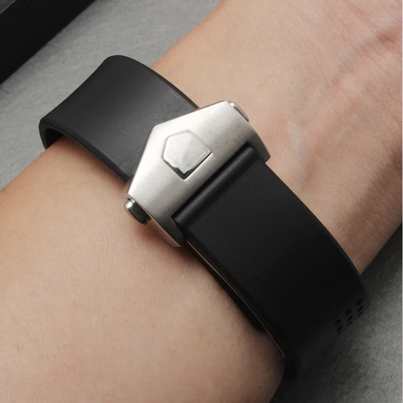 Rubber Watchbands For TAG HEUER CARRERA Deployant Metal Clasp Strap Watch Accessories Silicone Watch Band Watch Bracelet Chain
Rubber Watchbands For TAG HEUER CARRERA Deployant Metal Clasp Strap Watch Accessories Silicone Watch Band Watch Bracelet Chain