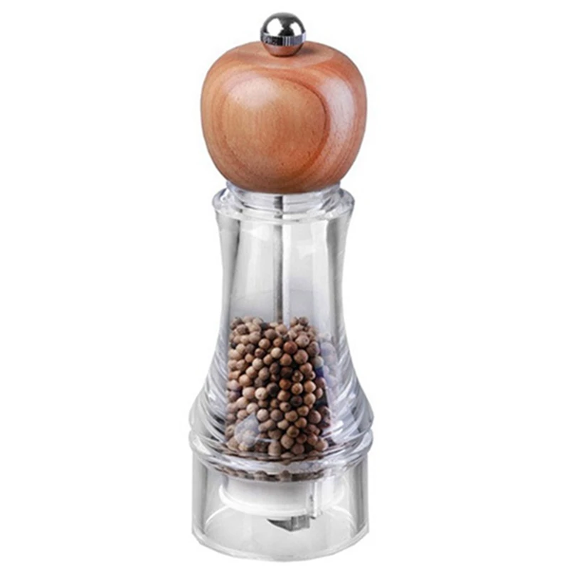 2PCS Wooden Salt and Pepper Grinder Set - Wood and Acrylic Mills, Adjustable Coarseness Pepper Grinder 
2PCS Wooden Salt and Pepper Grinder Set - Wood and Acrylic Mills, Adjustable Coarseness Pepper Grinder