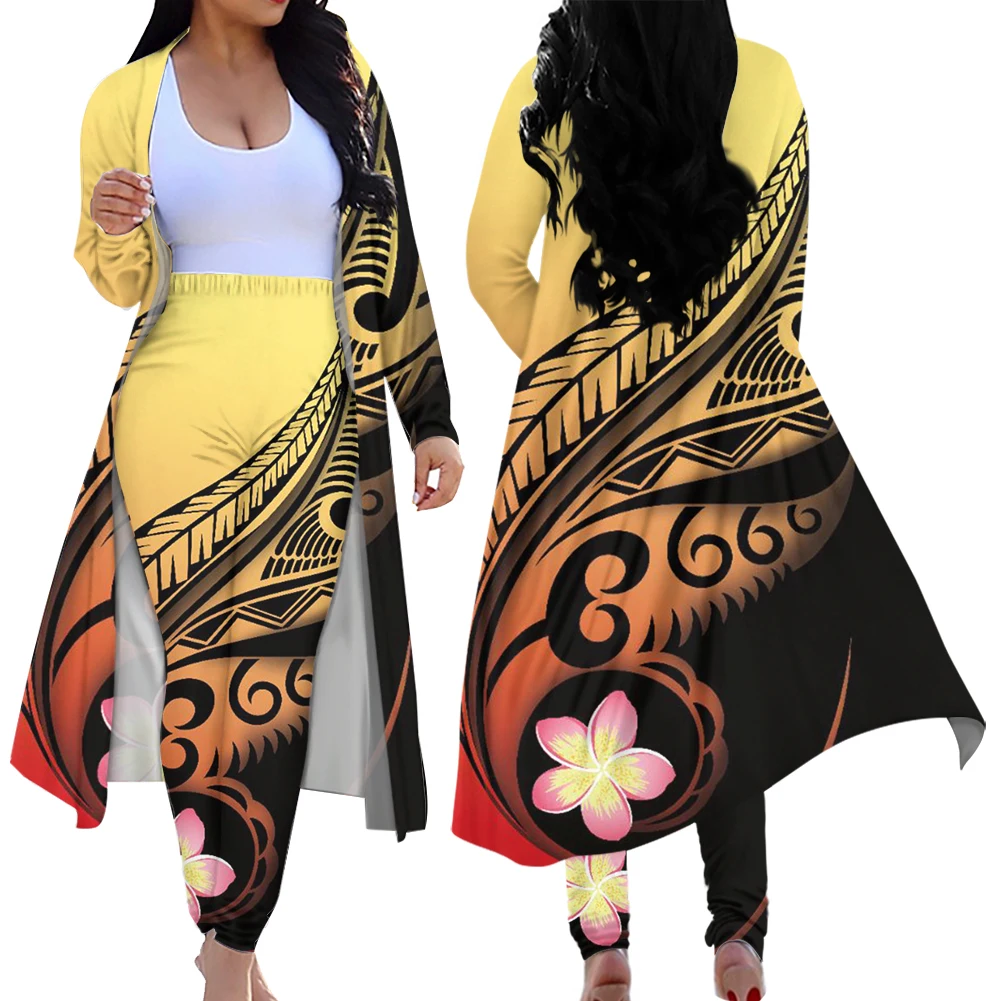 Jackherelook Polynesian Style Tribal Tattoo Hibiscus Floral Print Elegant 2 Piece Outfit Open Front Cardigan Skinny Long Pants
Jackherelook Polynesian Style Tribal Tattoo Hibiscus Floral Print Elegant 2 Piece Outfit Open Front Cardigan Skinny Long Pants