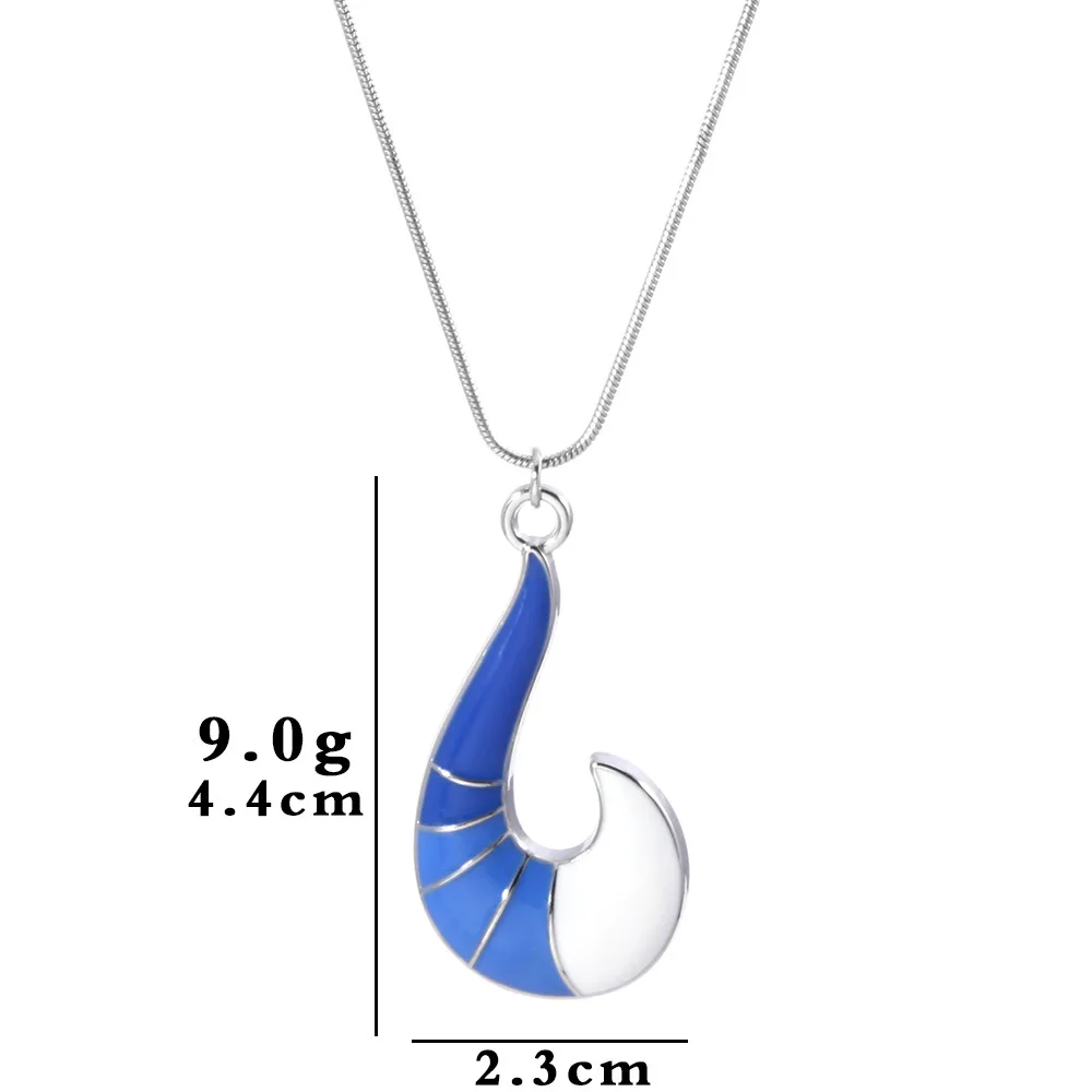 Anime Ladybug Girl Necklace Hook Conch Marina Blue and White Foxtail Pendant Gifts for Ladies Children | Украшения и аксессуары
