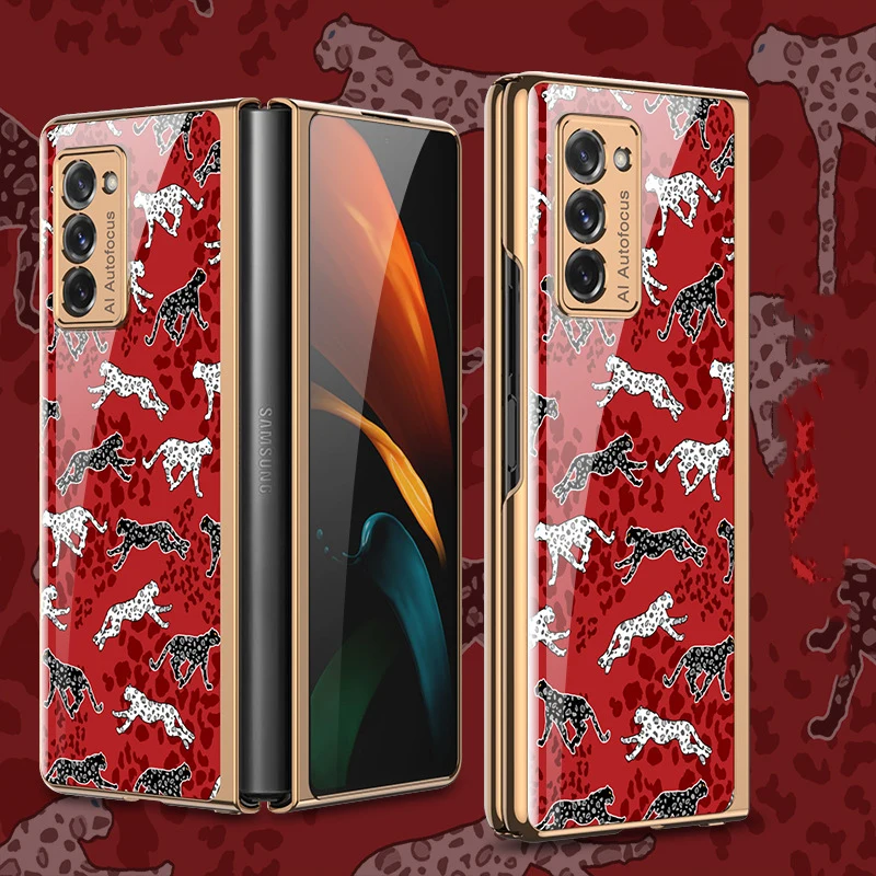 For Samsung Galaxy Z Fold 2 Phone Case Leopard Pattern Luxury Plating Glass Hard Plastic Cover For Galaxy Fold 1
For Samsung Galaxy Z Fold 2 Phone Case Leopard Pattern Luxury Plating Glass Hard Plastic Cover For Galaxy Fold 1
