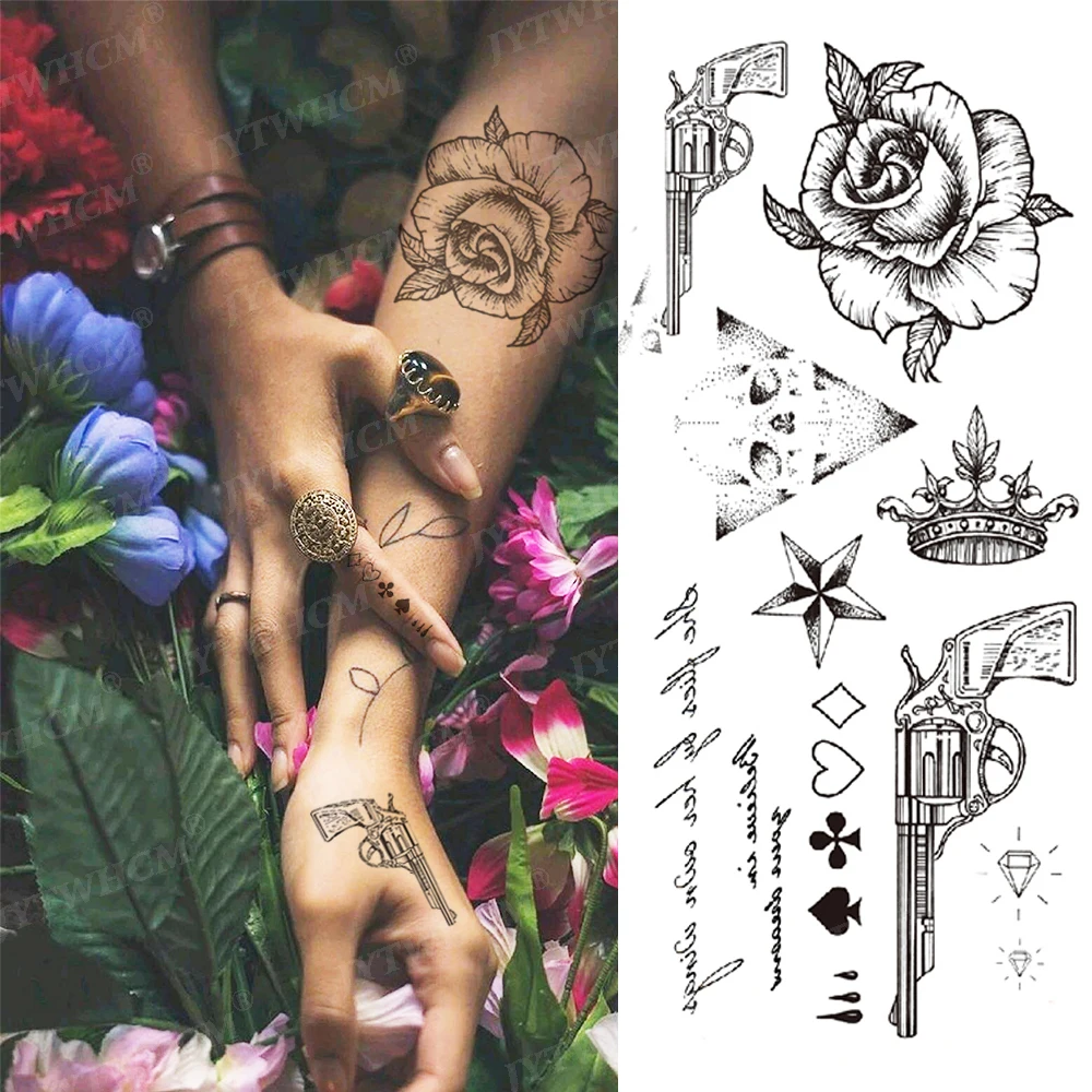 Temporary Waterproof Tattoos Stickers Black Minimalist Tattoo Flower Moth Hummingbird Dog Cat Gun Tattoo Women Fake Tattoo Male
Temporary Waterproof Tattoos Stickers Black Minimalist Tattoo Flower Moth Hummingbird Dog Cat Gun Tattoo Women Fake Tattoo Male