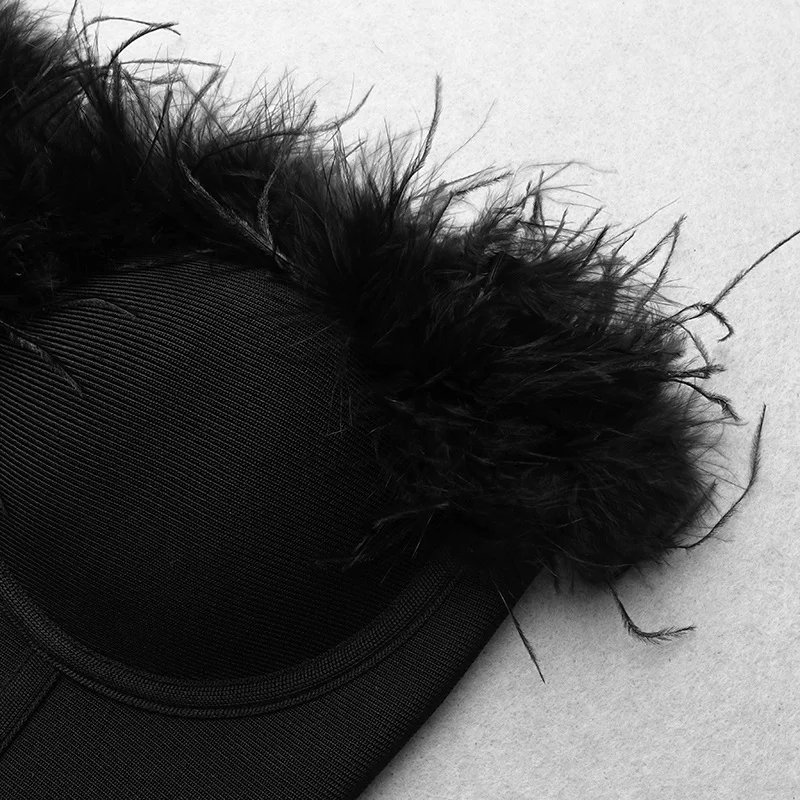 VC All Free Shipping Sexy Strapless Sleeveless Feather Embellished Celebrity Party Bandage Top
VC All Free Shipping Sexy Strapless Sleeveless Feather Embellished Celebrity Party Bandage Top