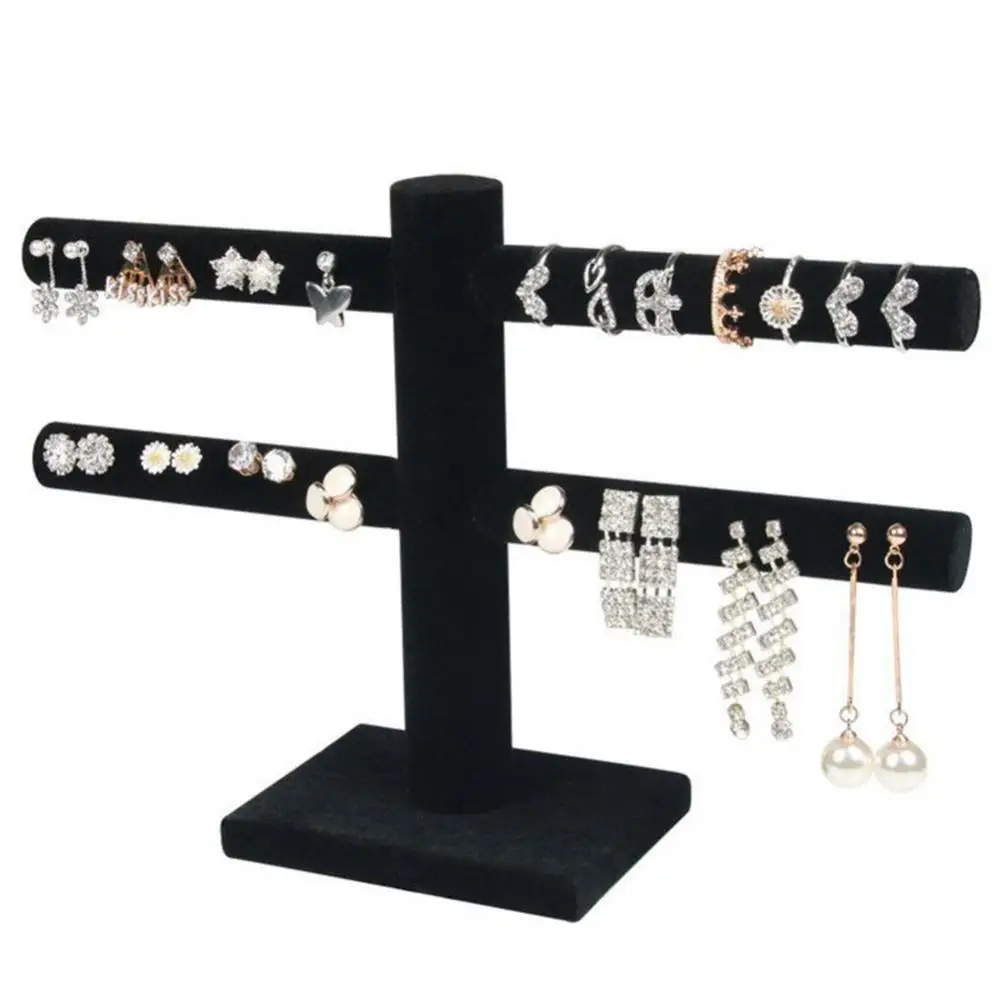 2 Tier T-Bar Velvet Jewelry Stand Earrings Necklaces Organizer Display Holder Jewelry Rings Packaging Display
2 Tier T-Bar Velvet Jewelry Stand Earrings Necklaces Organizer Display Holder Jewelry Rings Packaging Display