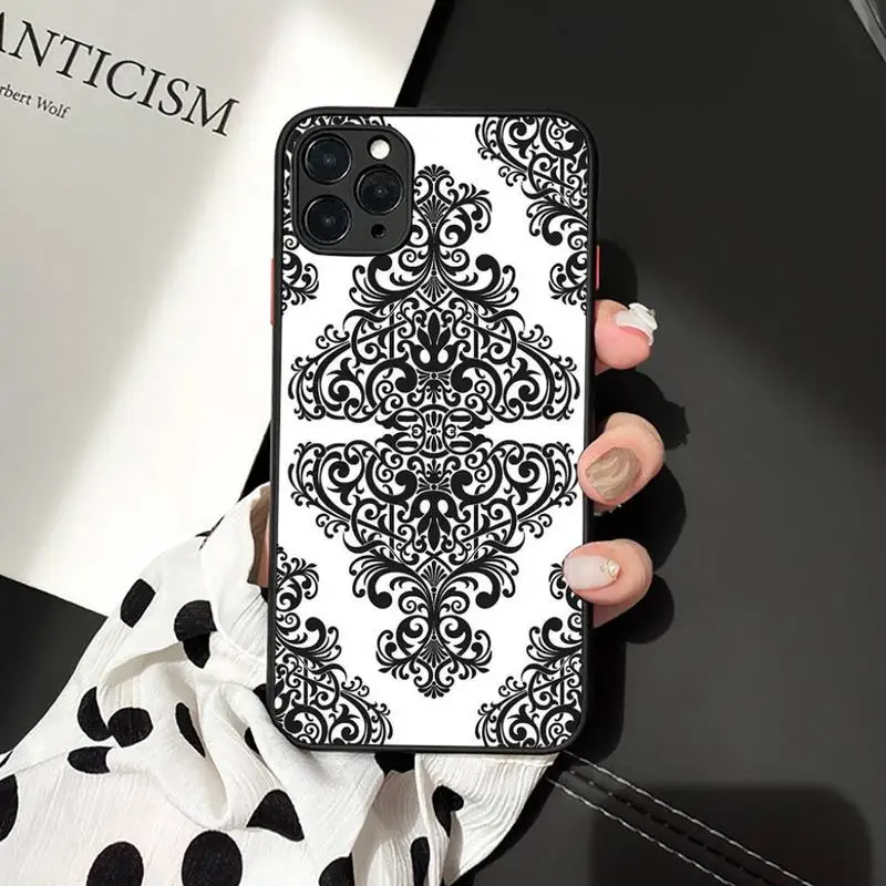 Phone Case For iPhone 12 11 Mini Pro XR XS Max 7 8 Plus X Elegant black pattern Matte transparent cover
Phone Case For iPhone 12 11 Mini Pro XR XS Max 7 8 Plus X Elegant black pattern Matte transparent cover