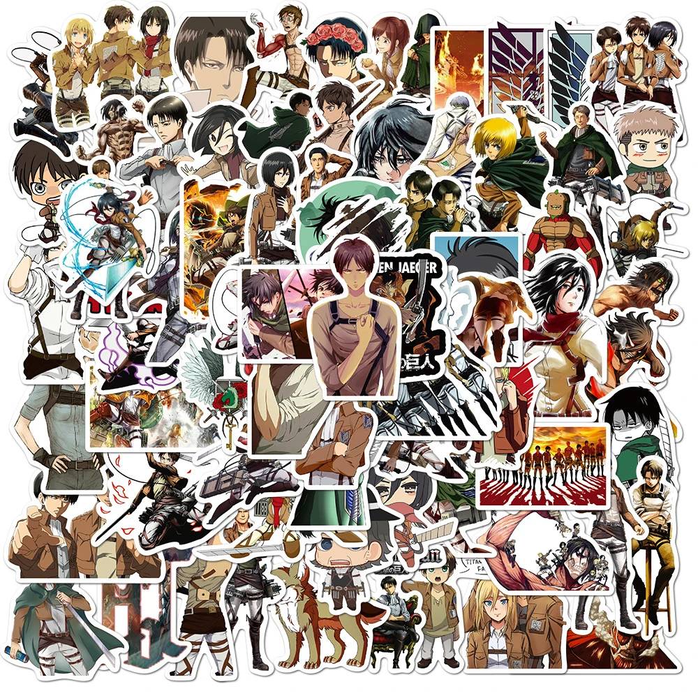 100PCS Anime Attack on Titan Cartoon Stickers Waterproof DIY Motorcycle Luggage Phone Guitar Classci Sticker Kid Toys Decal Gift
100PCS Anime Attack on Titan Cartoon Stickers Waterproof DIY Motorcycle Luggage Phone Guitar Classci Sticker Kid Toys Decal Gift
