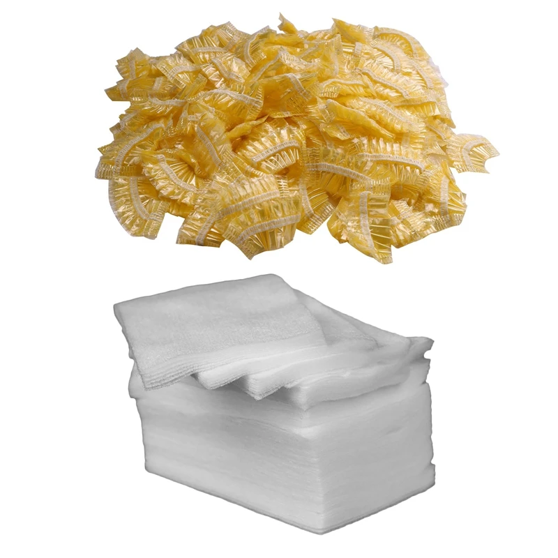 100 Pcs Disposable Hairdressing Earmuffs Salon Clear Ear Cover Yellow & 900Pcs Lint-Free Nail Glue Remover Cotton Pads 
100 Pcs Disposable Hairdressing Earmuffs Salon Clear Ear Cover Yellow & 900Pcs Lint-Free Nail Glue Remover Cotton Pads
