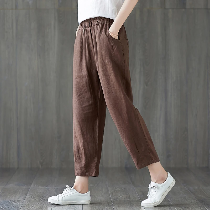 Cotton and linen Harem Pants Women Loose Big Size Thin Linen Solid Color High Waist Casual Pants
Cotton and linen Harem Pants Women Loose Big Size Thin Linen Solid Color High Waist Casual Pants