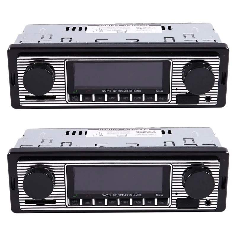 2X Bluetooth Vintage Car Radio MP3 Player Stereo USB AUX Classic Car Stereo Audio
2X Bluetooth Vintage Car Radio MP3 Player Stereo USB AUX Classic Car Stereo Audio