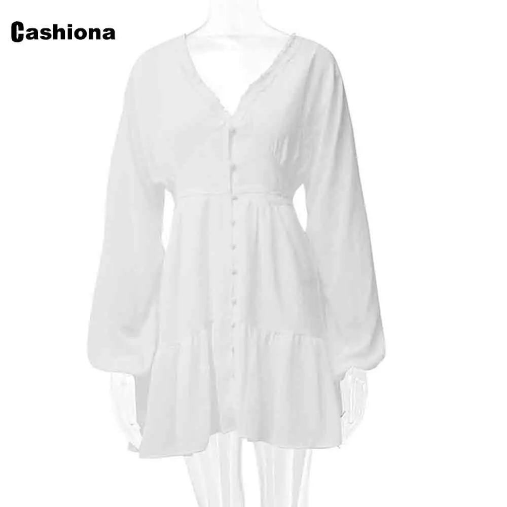 2021 Summer Ladies Elegant Short Mini Dress Plus size 3XL Women Lantern Sleeve Patchwork Buttons Dresses Sexy V-neck Dress
2021 Summer Ladies Elegant Short Mini Dress Plus size 3XL Women Lantern Sleeve Patchwork Buttons Dresses Sexy V-neck Dress
