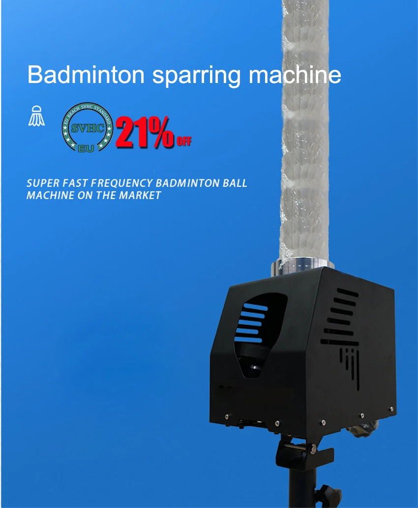 Badminton Automatic Ball Machine Portable Single Trainer Swing Trainer Adjustable Height Range 1~1.8M Sports Equipment SPT1000
Badminton Automatic Ball Machine Portable Single Trainer Swing Trainer Adjustable Height Range 1~1.8M Sports Equipment SPT1000