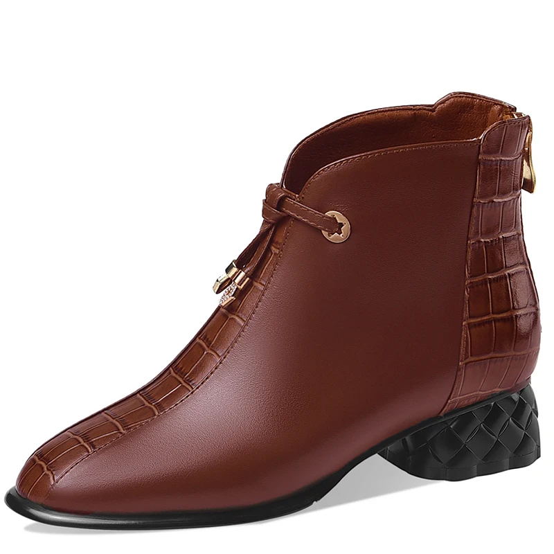 Autumn Winter Ankle Women Boot Shoe High Heels Genuine Leather Short Plush Elegant Fashion Shoe Large Size Footwear Boots A72 
Autumn Winter Ankle Women Boot Shoe High Heels Genuine Leather Short Plush Elegant Fashion Shoe Large Size Footwear Boots A72
