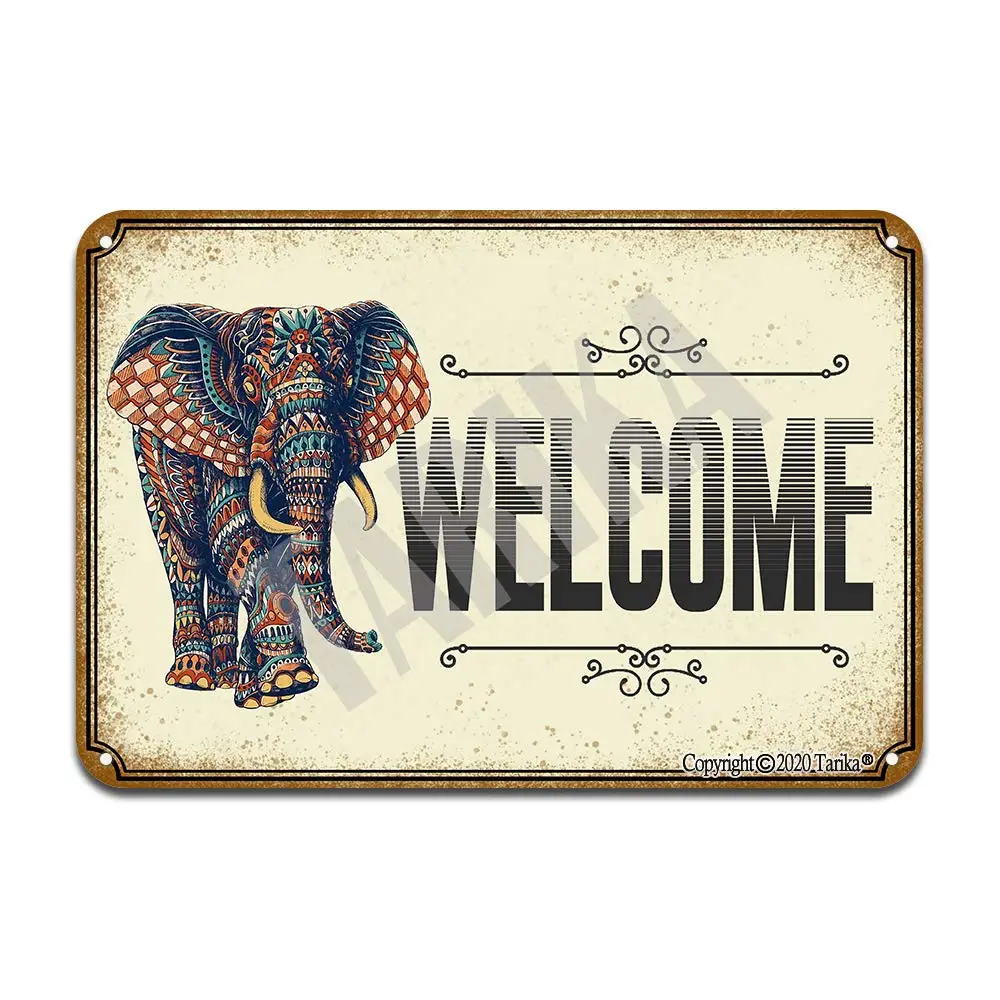 Welcome Elephant Pattern Tin 20X30 cm Retro Look Decoration Art Sign for Home Kitchen Bathroom Farm Garden Garage Inspirational
Welcome Elephant Pattern Tin 20X30 cm Retro Look Decoration Art Sign for Home Kitchen Bathroom Farm Garden Garage Inspirational