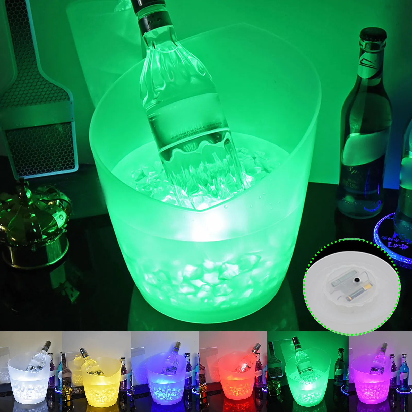 3.5L 6 Color Waterproof Plastic LED Ice Bucket Bar Nightclub Light Up Champagne Whiskey Beer Bucket Bars Night Party
3.5L 6 Color Waterproof Plastic LED Ice Bucket Bar Nightclub Light Up Champagne Whiskey Beer Bucket Bars Night Party