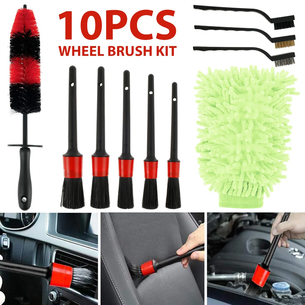 10pcs Auto Cleaning Brush Set Car glass Wash Detailing Brushes for Car Seat Tire Rim Motorcycle Engine Cleaning Accessories
10pcs Auto Cleaning Brush Set Car glass Wash Detailing Brushes for Car Seat Tire Rim Motorcycle Engine Cleaning Accessories
