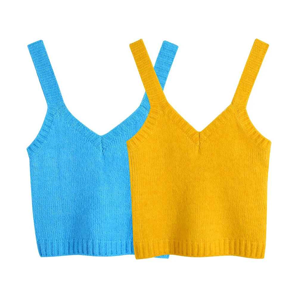 Willshela Women Fashion Solid Color Knitted Camisole Vest Sleeveless V-neck Casual Chic Lady y2k Knitwear Tops Women
Willshela Women Fashion Solid Color Knitted Camisole Vest Sleeveless V-neck Casual Chic Lady y2k Knitwear Tops Women