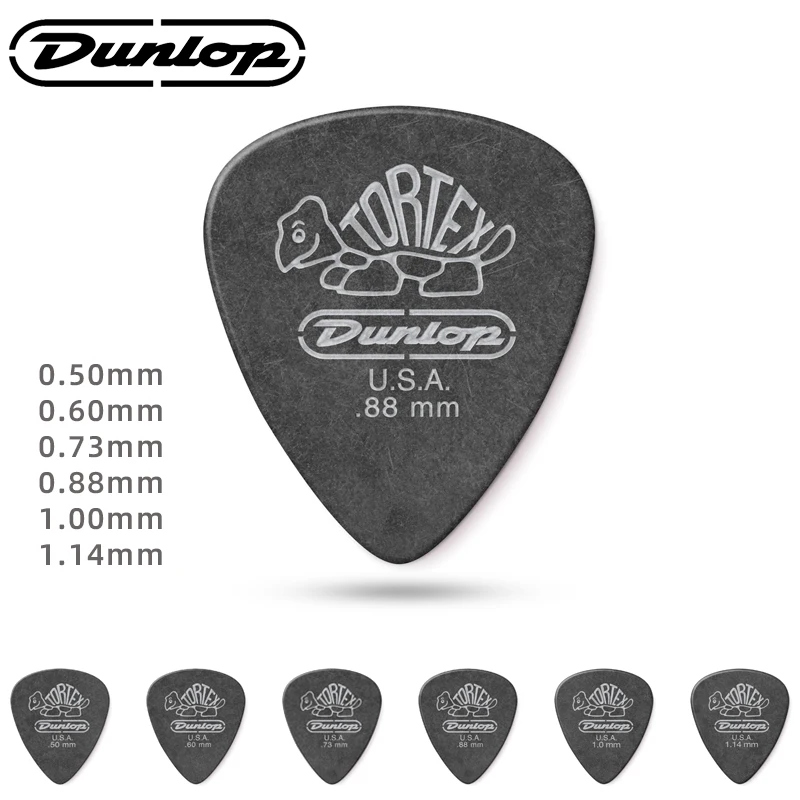 

Dunlop Pick. 488R Tortex BLACK matte non-slip acoustic/electric guitar pick. Thickness: 0.50/0.60/0.73/0.88/1.00/1.14mm.