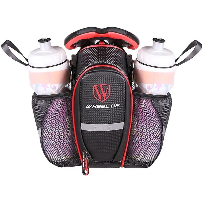 Bicycle saddle bag, waterproof bicycle seat bag, water bottle rack, double bottle bag, bicycle tail pocket
Bicycle saddle bag, waterproof bicycle seat bag, water bottle rack, double bottle bag, bicycle tail pocket