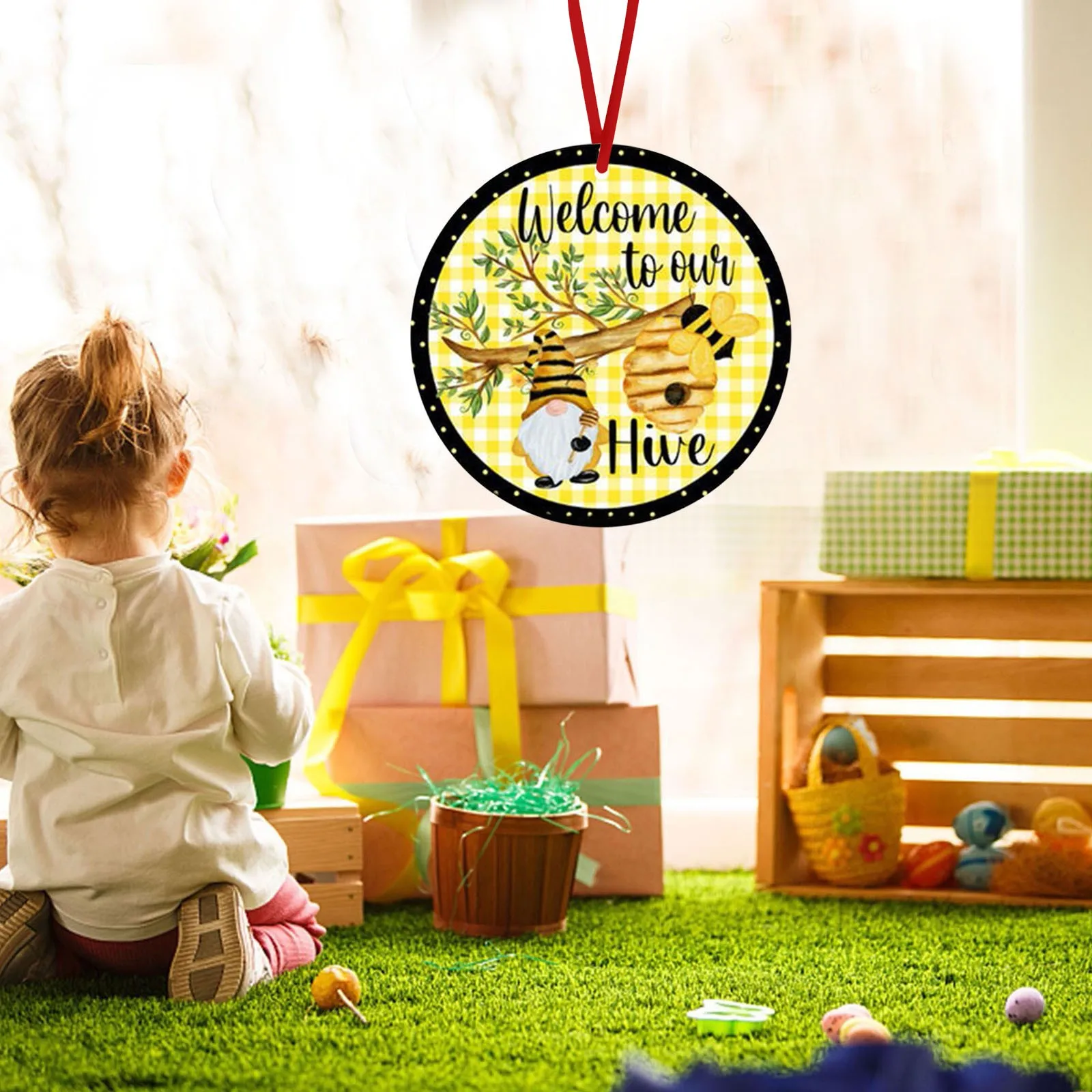 Wooden Cute Bee Gnome Pendant Home Decoration Happy Bee Day Honeycomb Wall Hanging Pendant Sweet Cute Wood Beehive Welcome Home
Wooden Cute Bee Gnome Pendant Home Decoration Happy Bee Day Honeycomb Wall Hanging Pendant Sweet Cute Wood Beehive Welcome Home