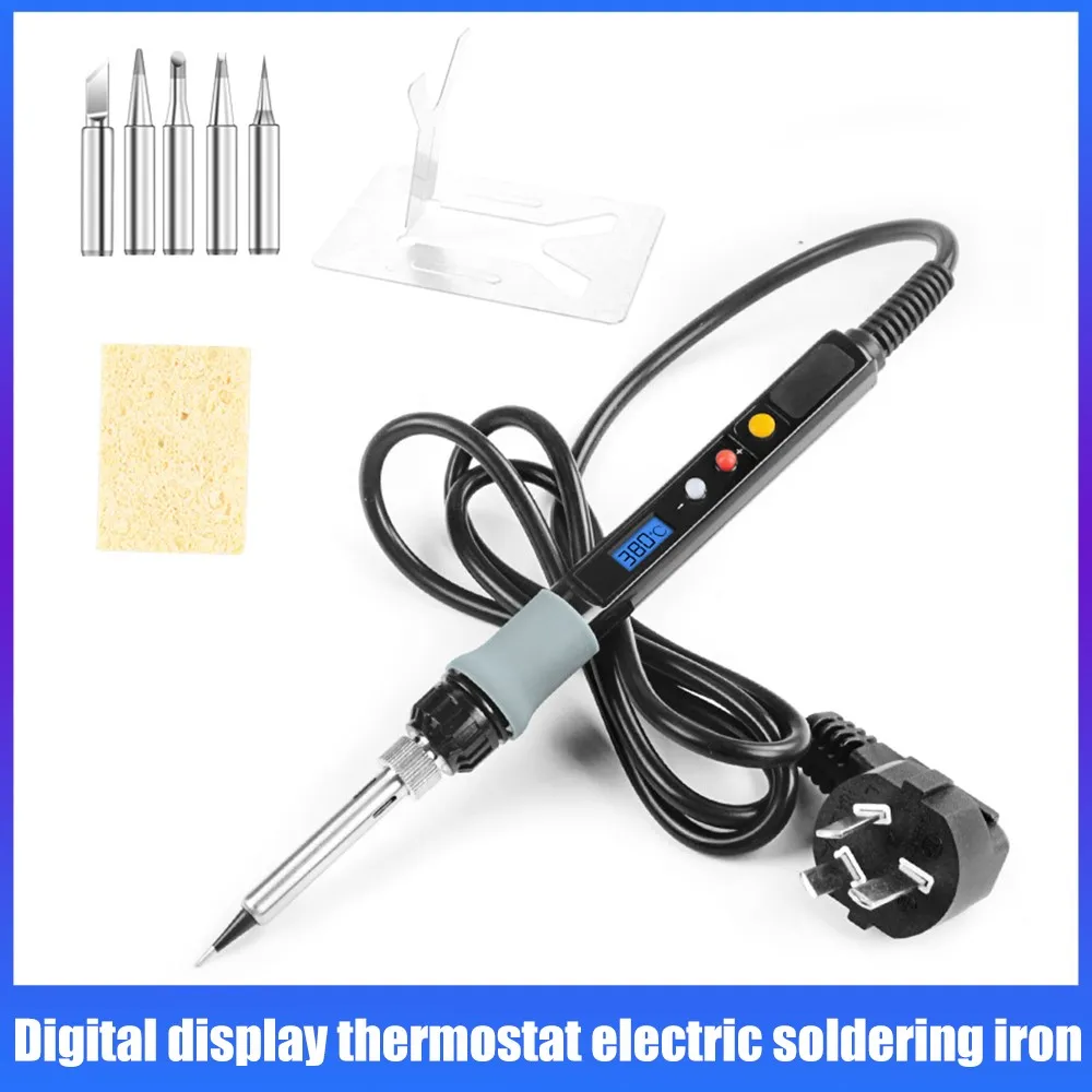Electric Soldering Iron with LCD Digital 220V 80W Adjustable Temperature Welding Pen Soldering Iron Accessories
Electric Soldering Iron with LCD Digital 220V 80W Adjustable Temperature Welding Pen Soldering Iron Accessories
