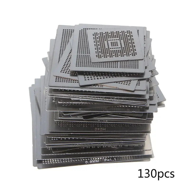130Pcs/set BGA Stencils Universal Direct Heated Steel Stencils for Notebooks Desktop Motherboards X6HA
130Pcs/set BGA Stencils Universal Direct Heated Steel Stencils for Notebooks Desktop Motherboards X6HA